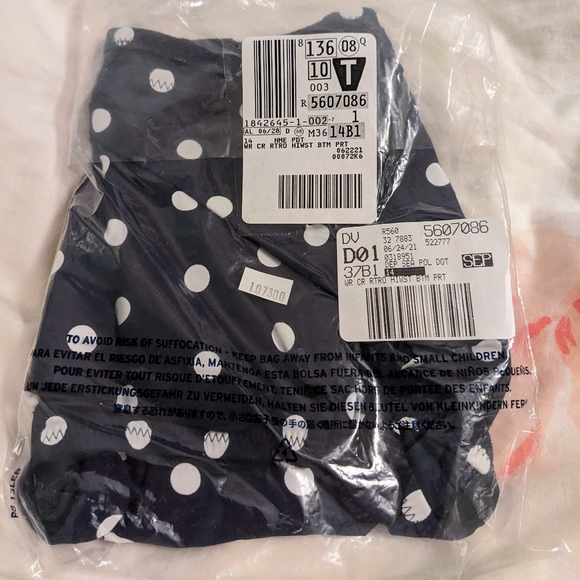 Land's End polka dot retro high waisted swim bottom - Picture 2 of 3